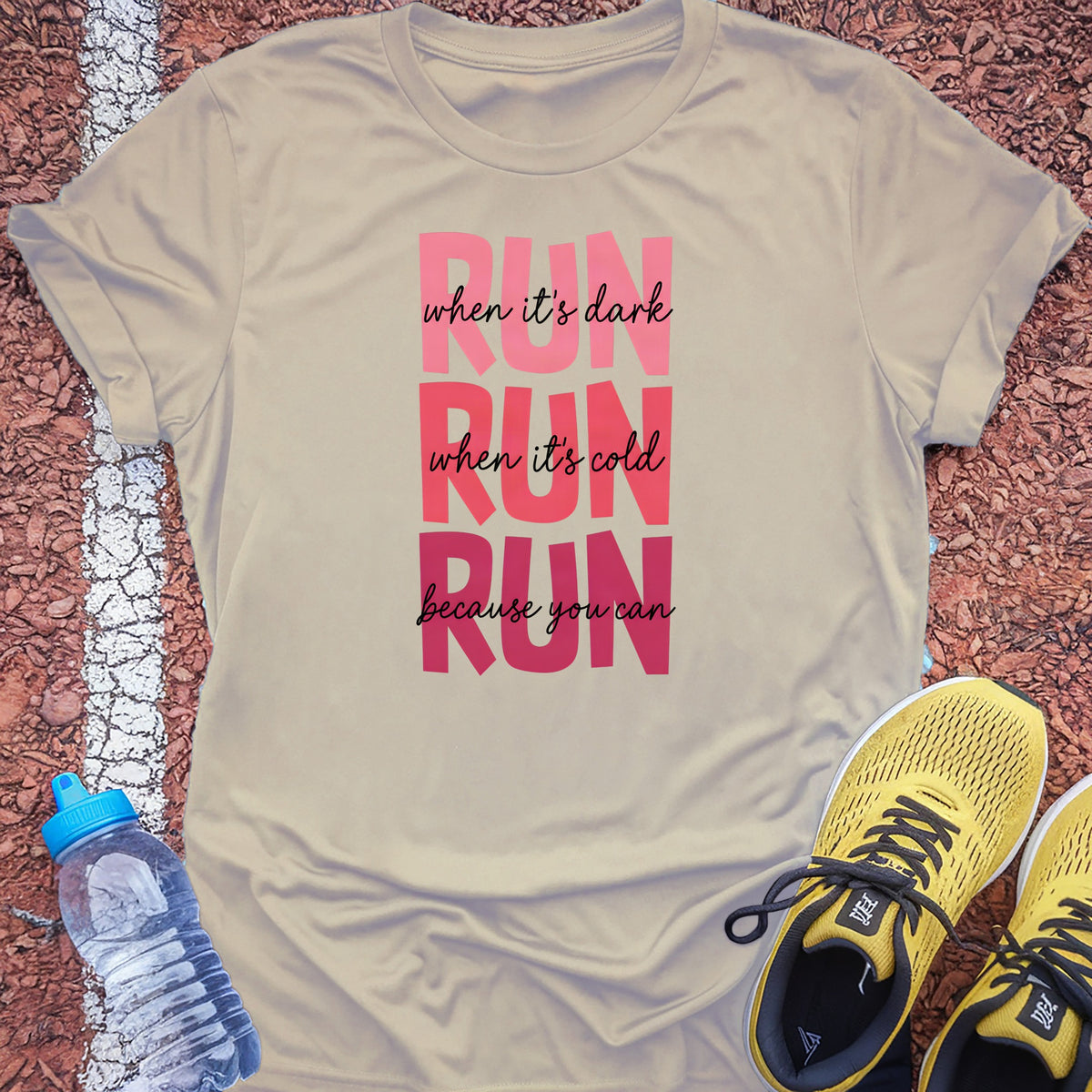 Because You Can Tech Tee - Sand