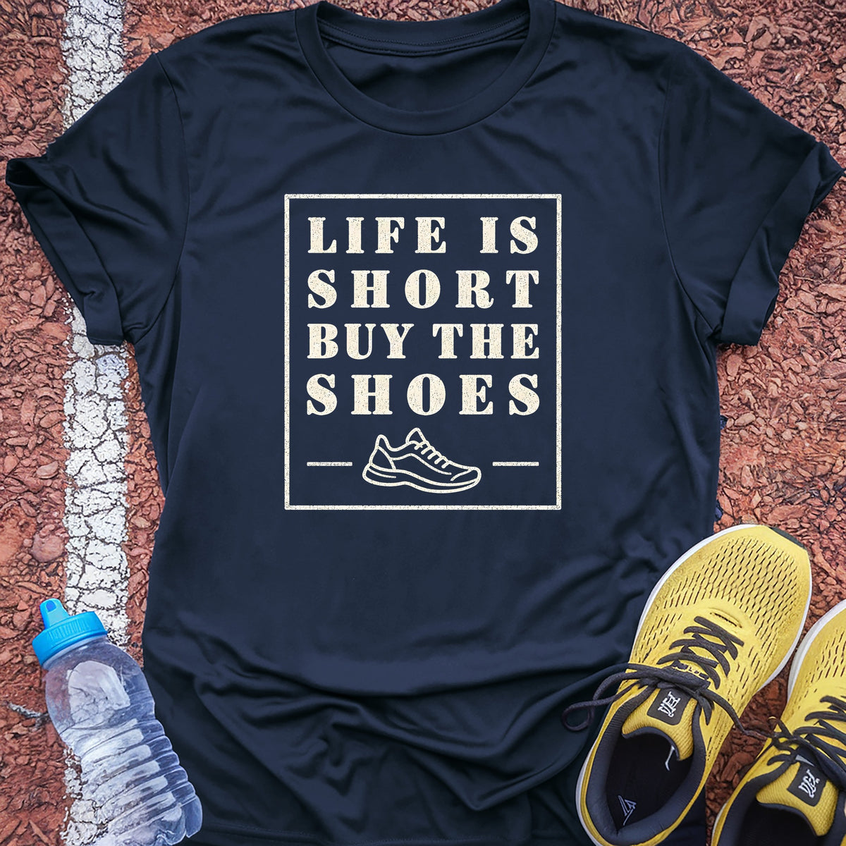 Buy the Shoes Tech Tee - True Navy