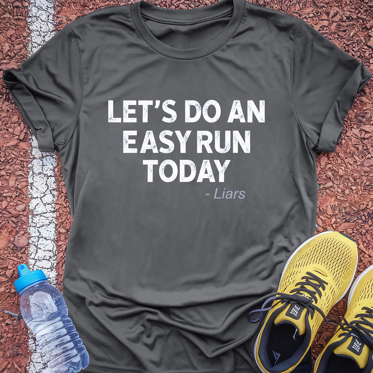 Easy Run Liars Tech Tee - Grey Concrete