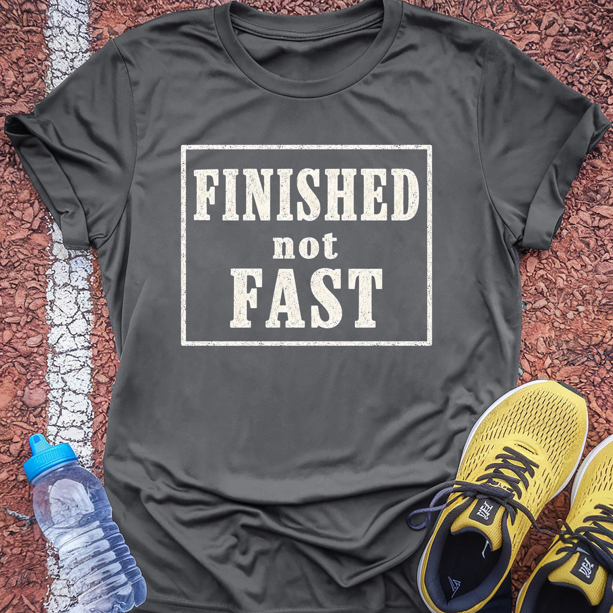 Finished Not Fast Tech Tee - Grey Concrete