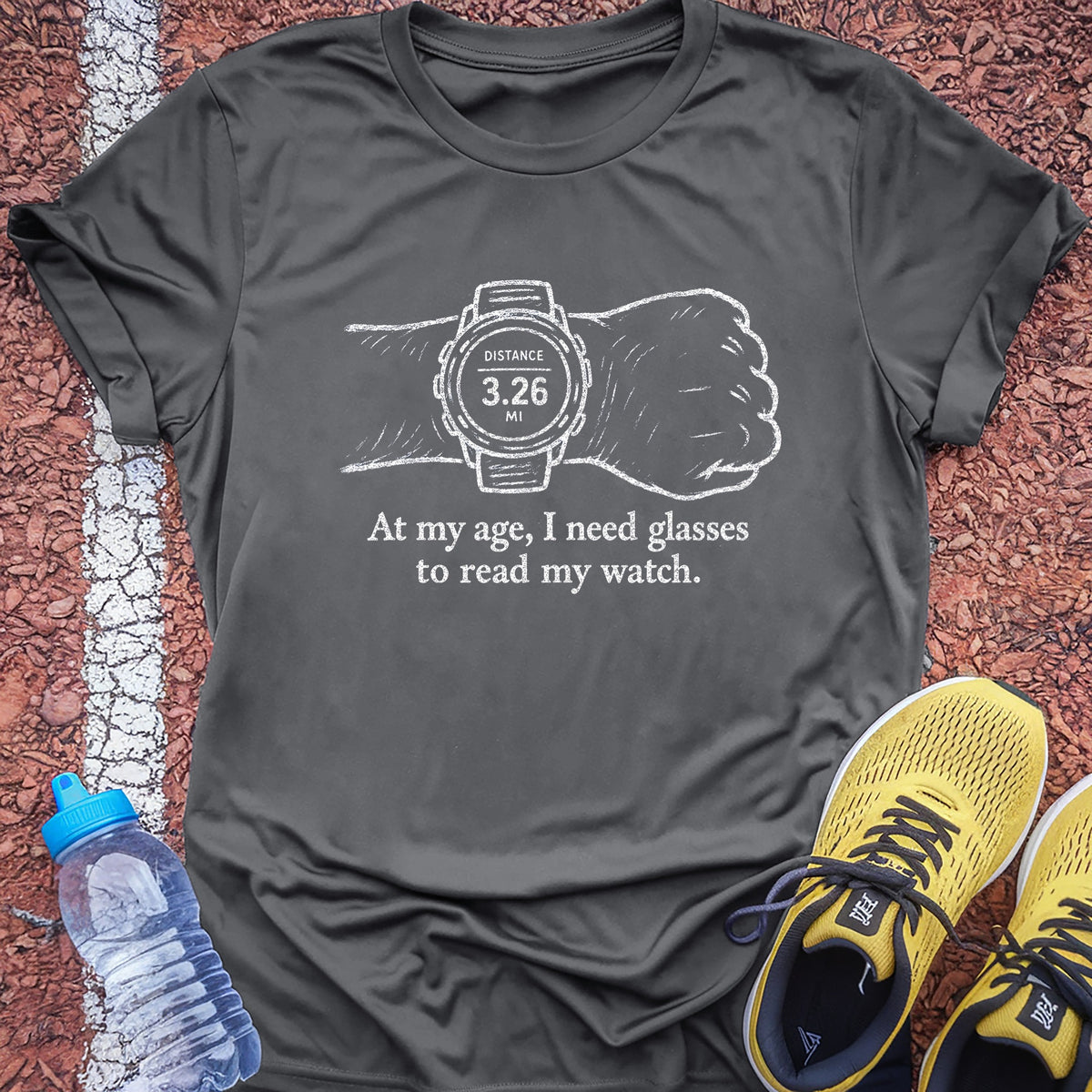 Glasses for My Watch Tech Tee - Grey Concrete