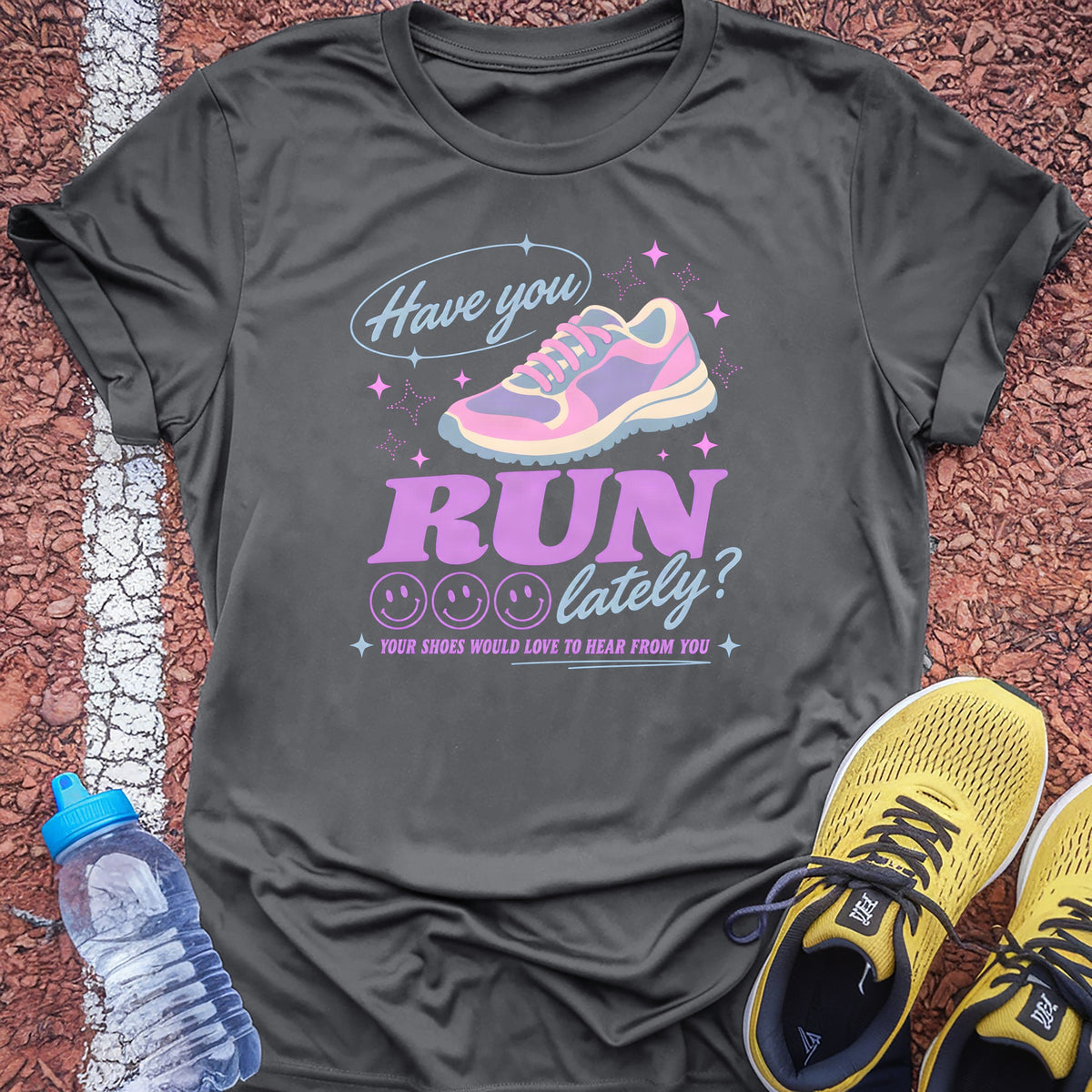 Have You Run Lately Tech Tee - Grey Concrete