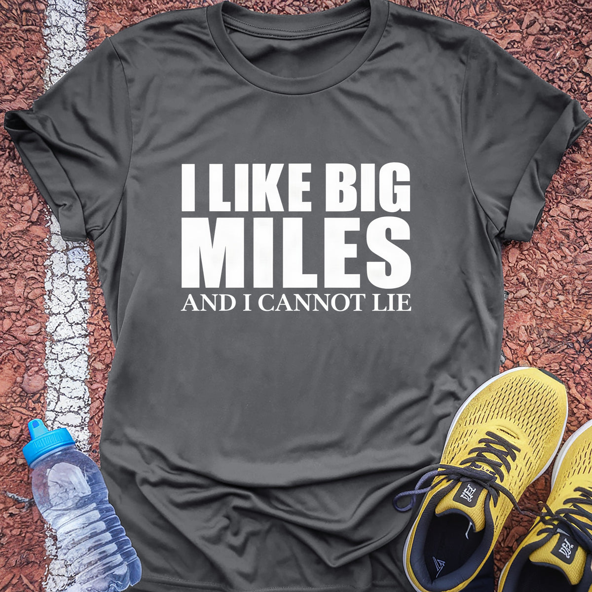 I Like Big Miles Tech Tee - Grey Concrete