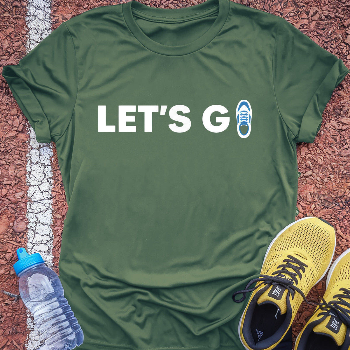 Let's Go Tech Tee - Forest Green