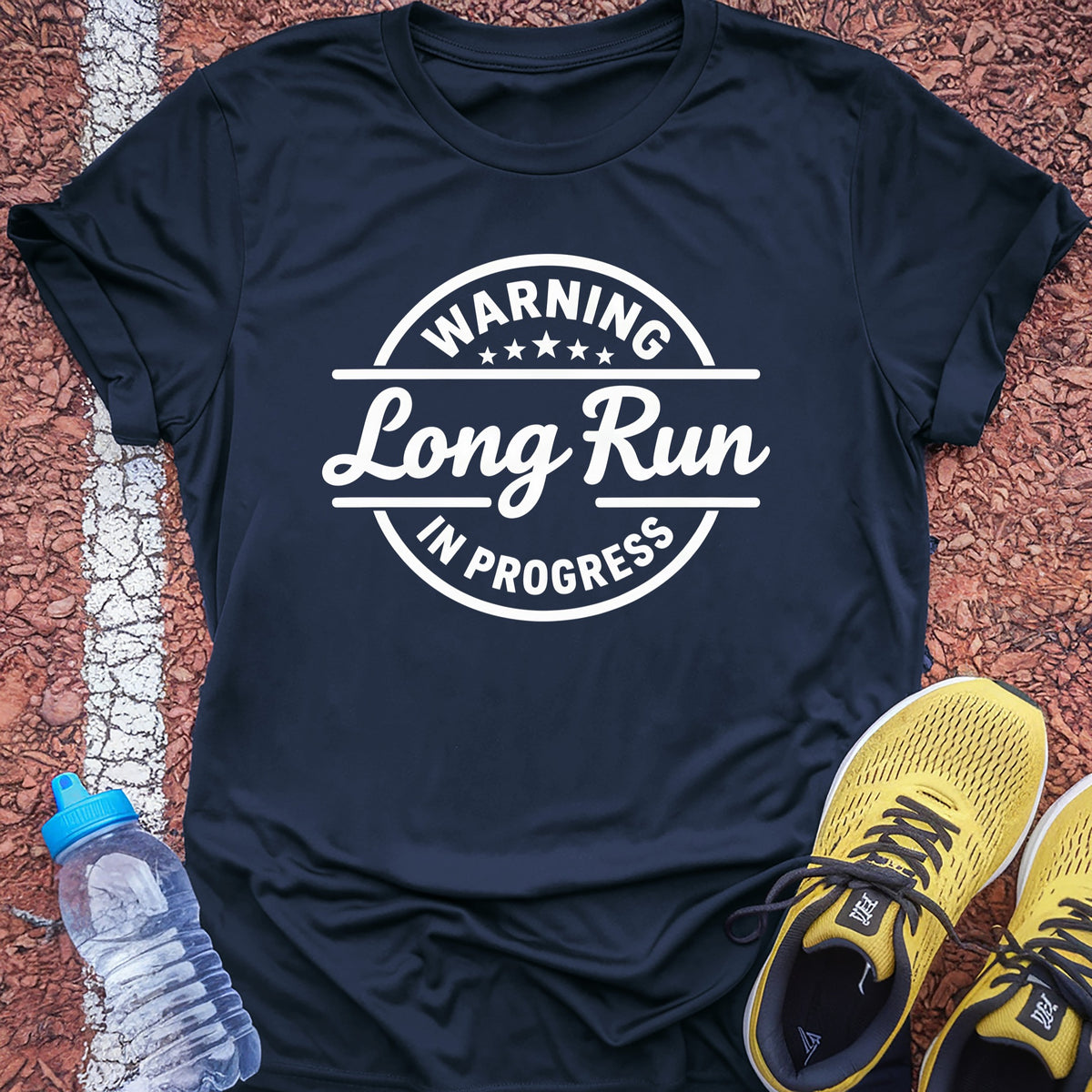 Long Run in Progress Tech Tee - True Navy