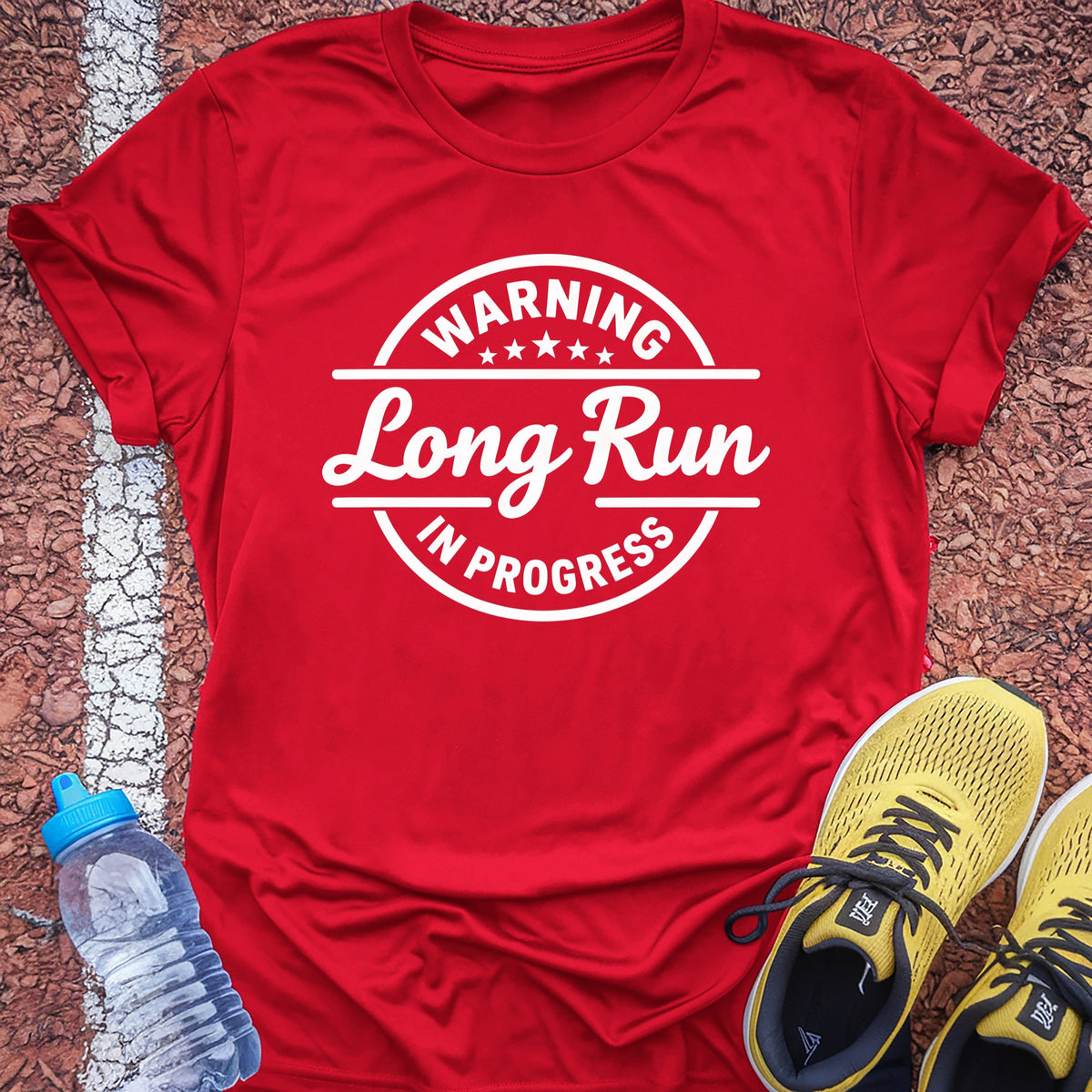 Long Run in Progress Tech Tee - True Red