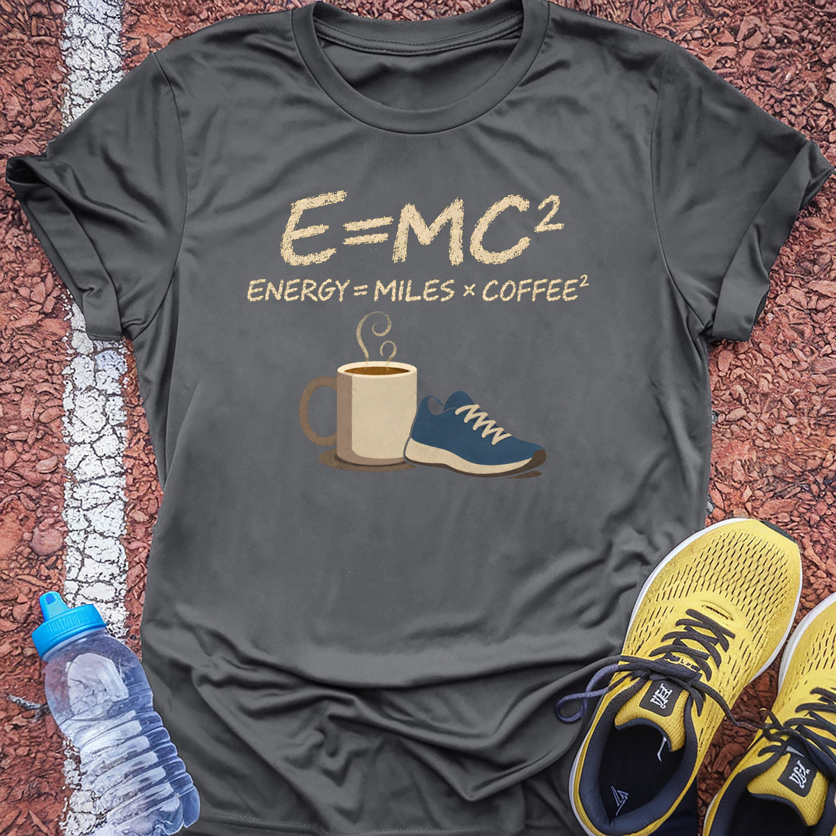 Miles Times Coffee Tech Tee - Grey Concrete