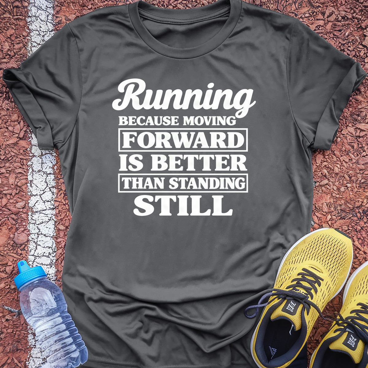 Moving Forward Tech Tee - Grey Concrete