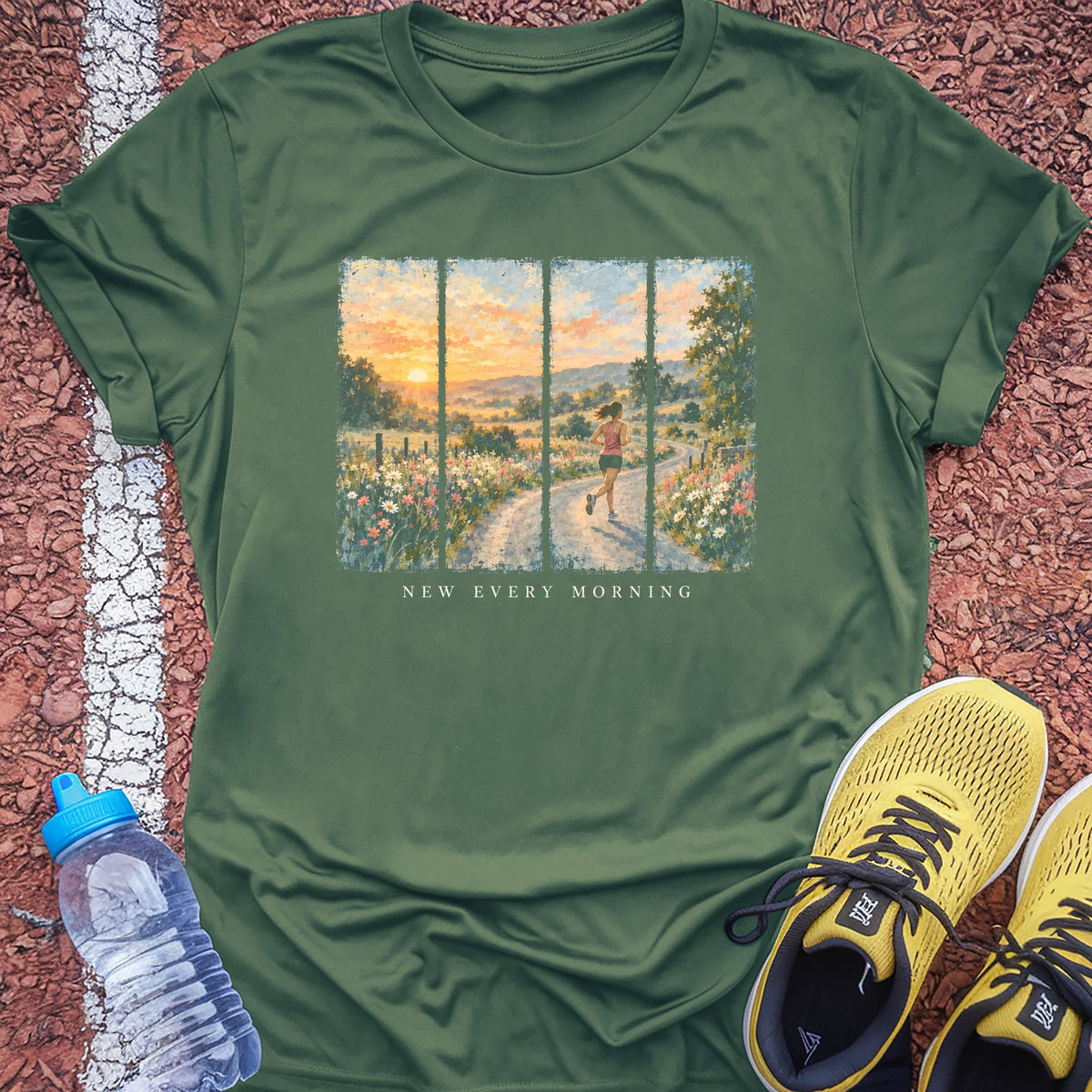 New Every Morning Tech Tee - Forest Green