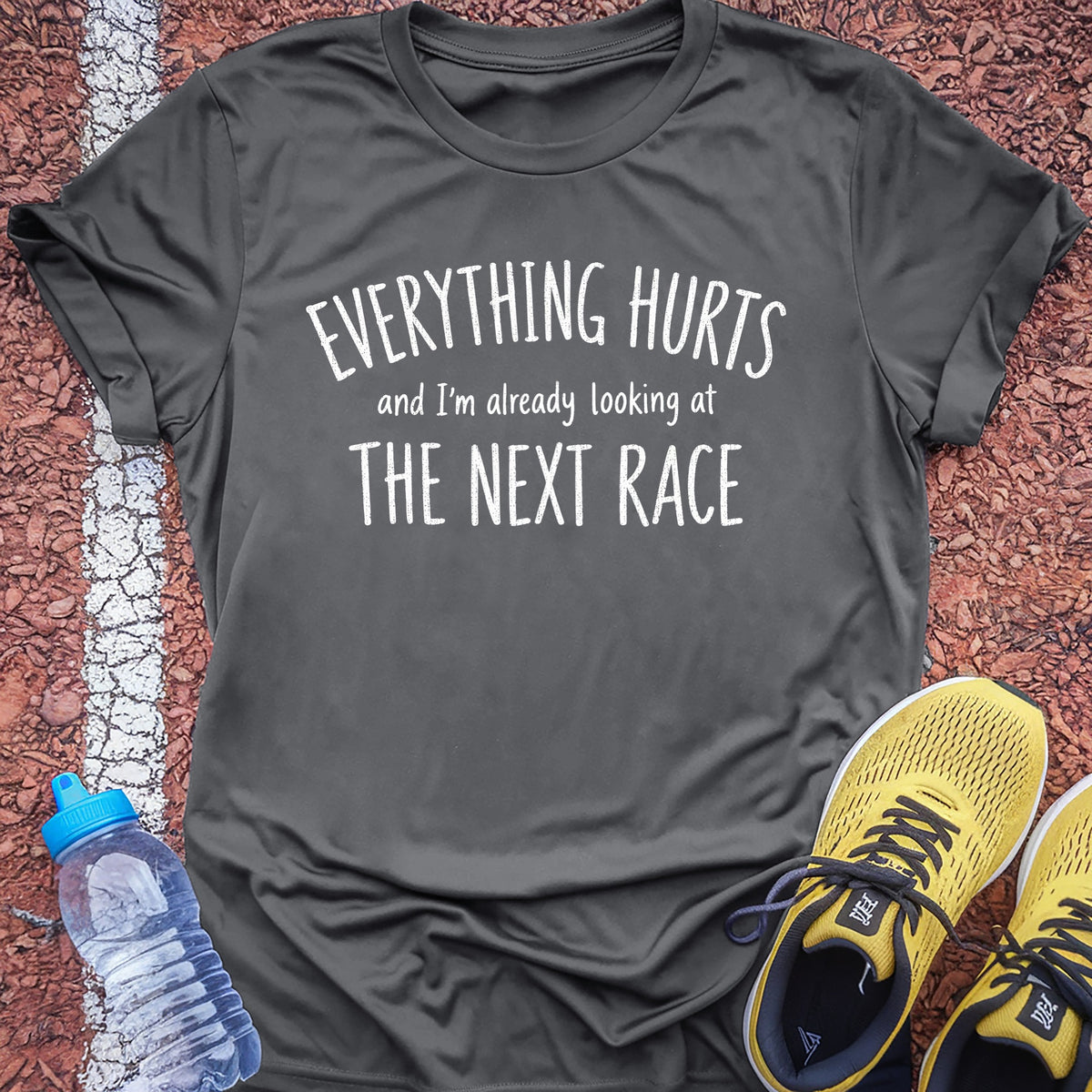 Next Race Already Tech Tee - Grey Concrete