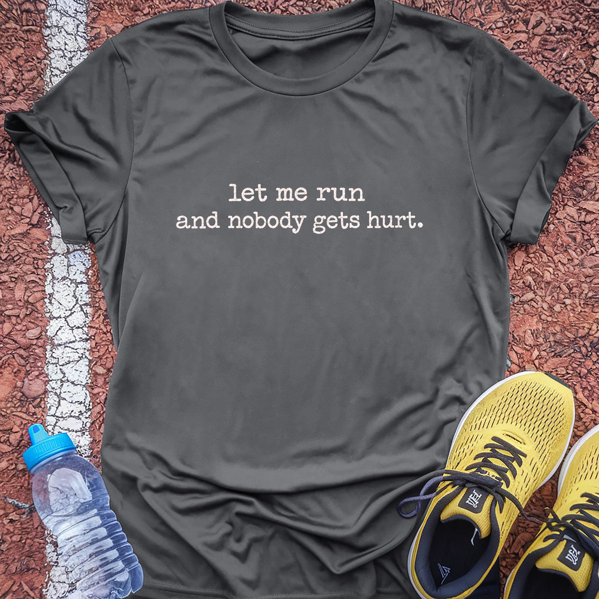 Nobody Gets Hurt Tech Tee - Grey Concrete