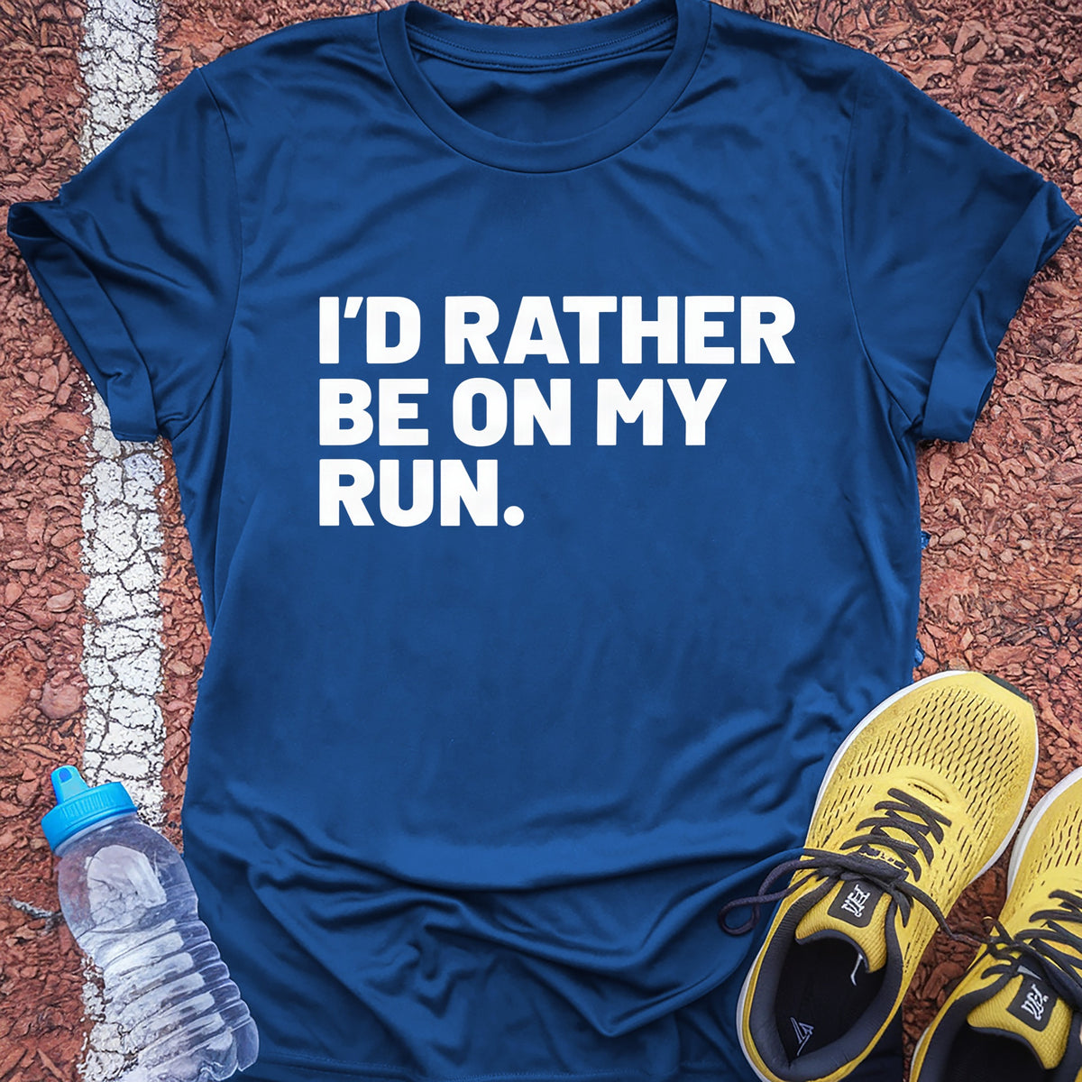 Rather Be on My Run Tech Tee - True Royal