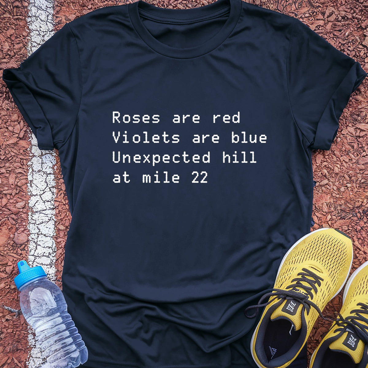 Roses Are Red Tech Tee - True Navy