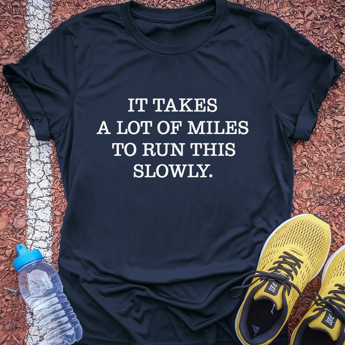Run This Slowly Tech Tee - True Navy