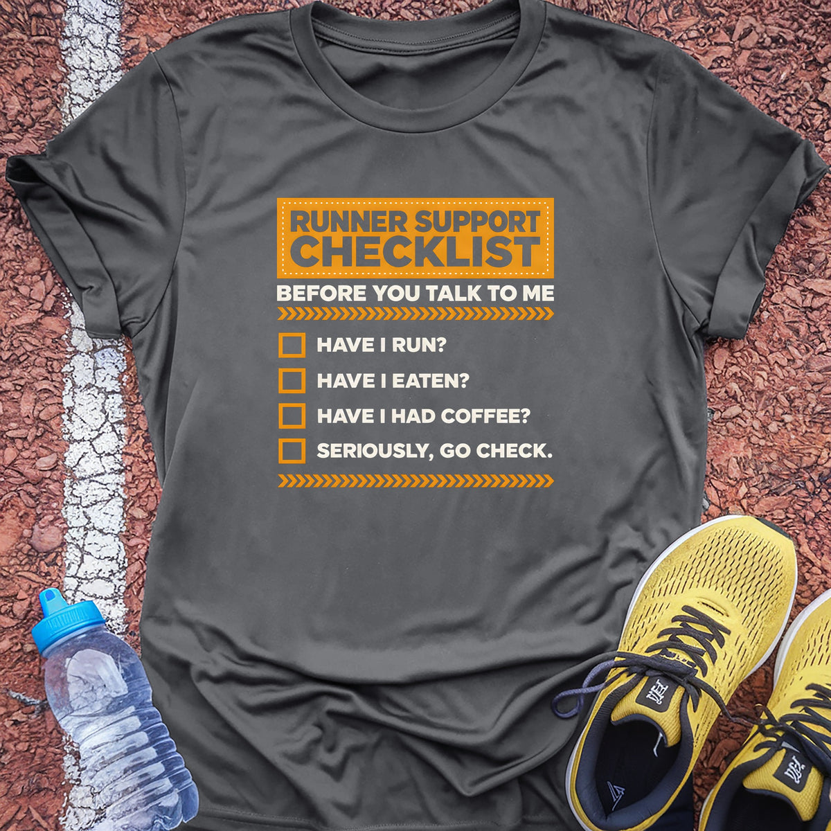 Runner Support Tech Tee - Grey Concrete