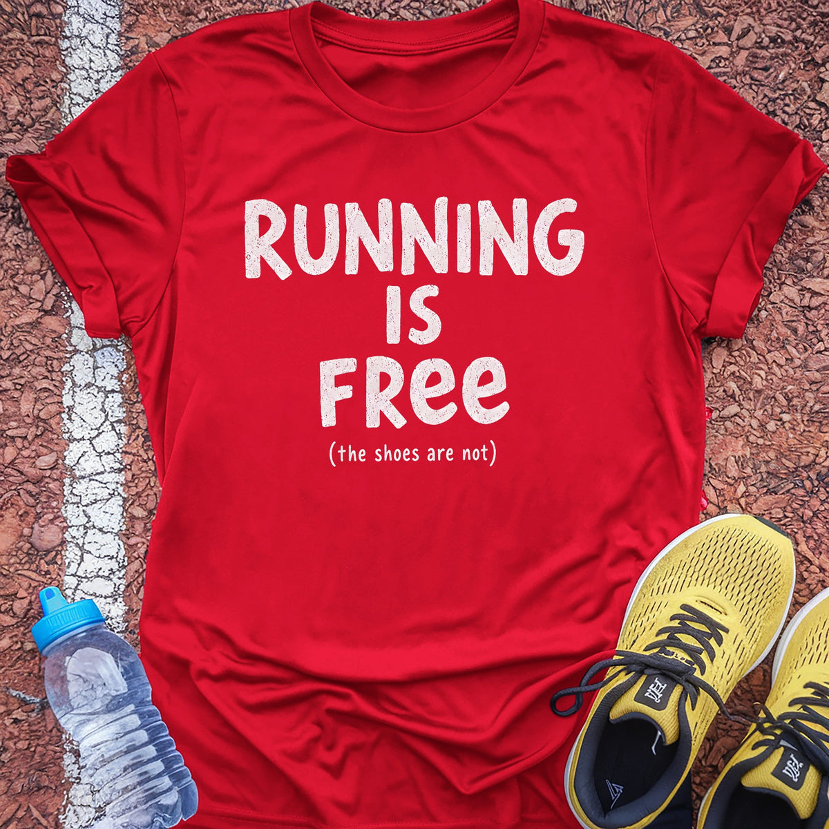 Running Is Free Tech Tee - True Red