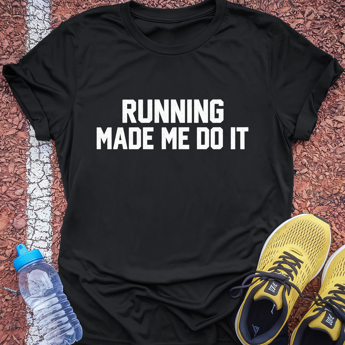 Running Made Me Do It Tech Tee - Black