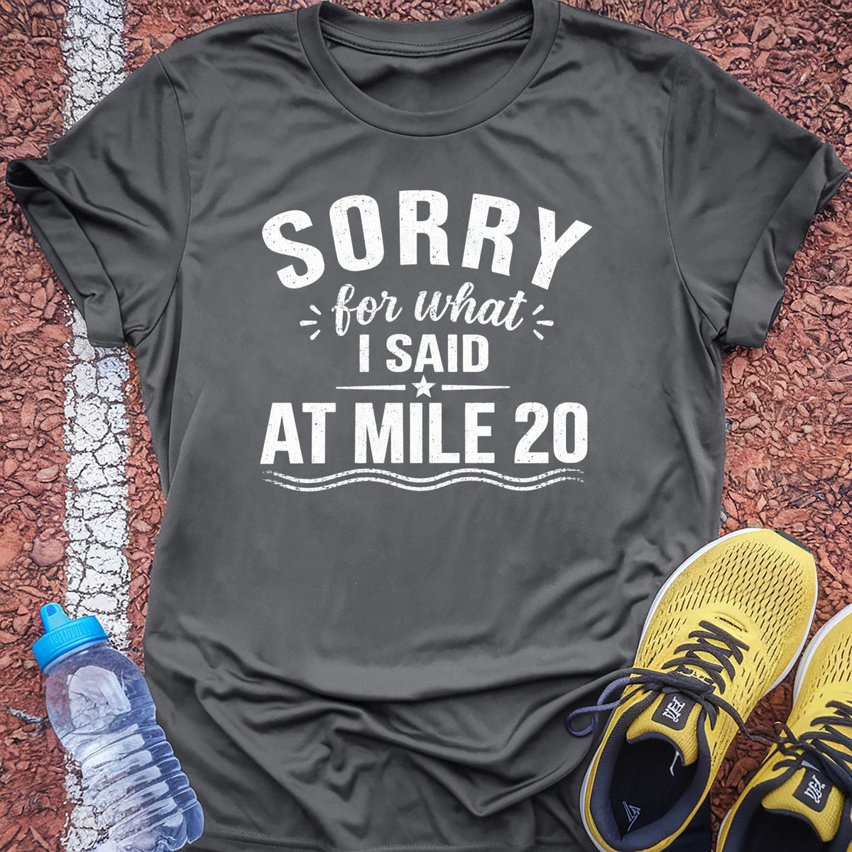Sorry Mile 20 Tech Tee - Grey Concrete