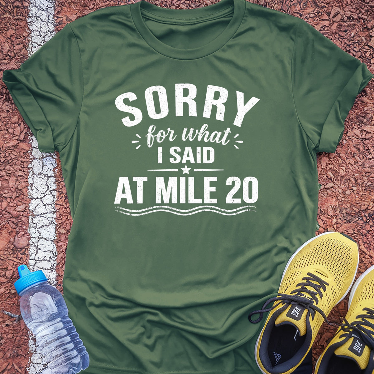 Sorry Mile 20 Tech Tee - Forest Green