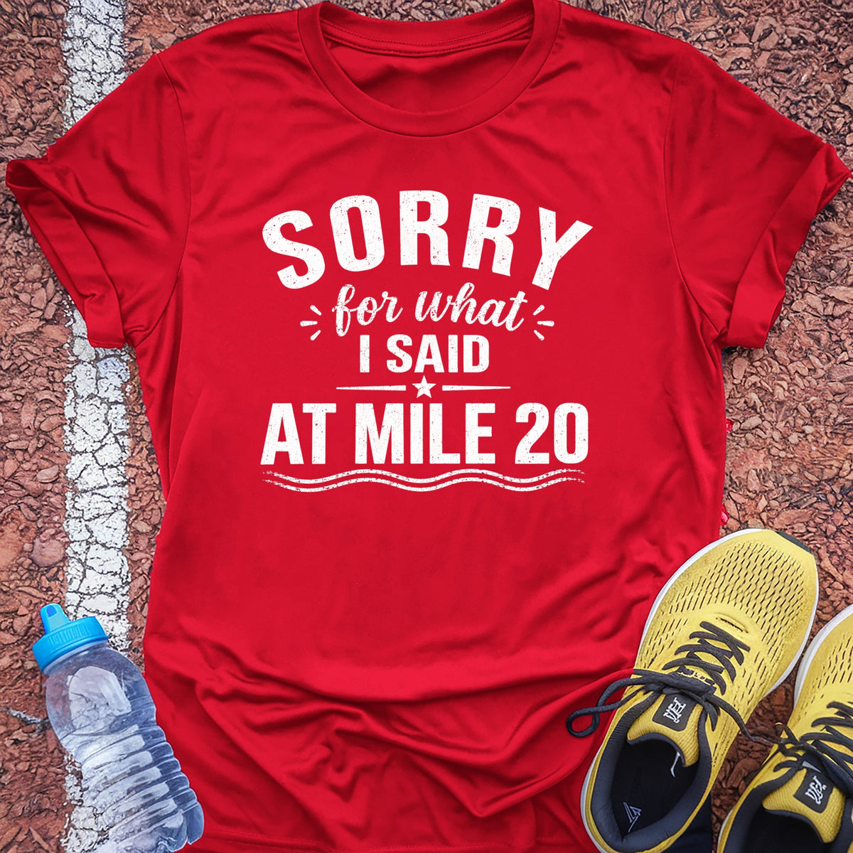 Sorry Mile 20 Tech Tee - True Red