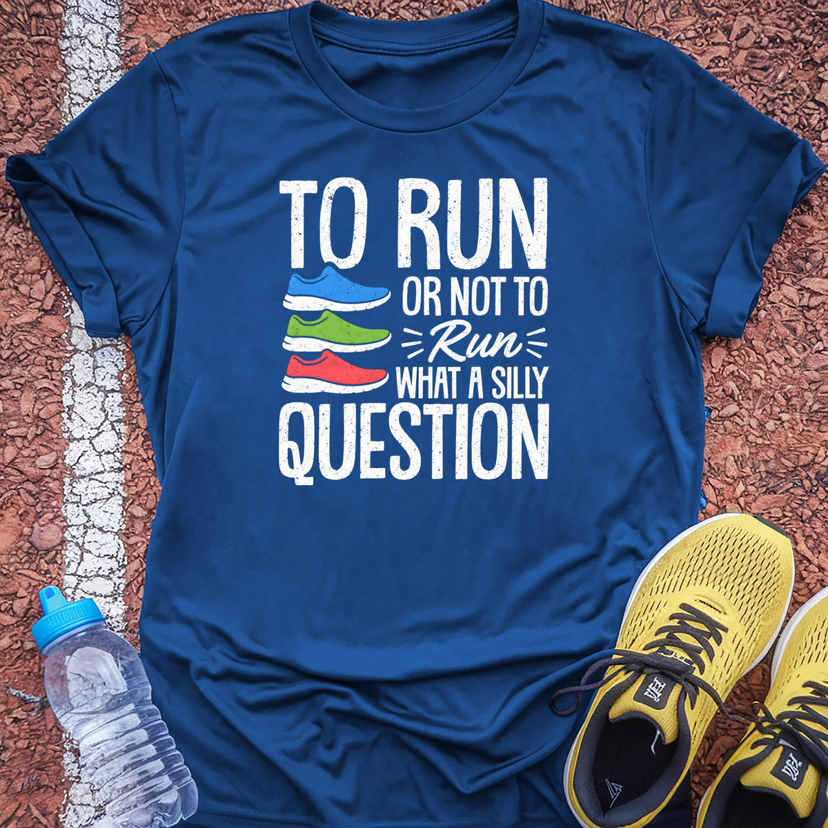 To Run or Not to Run Tech Tee - True Royal