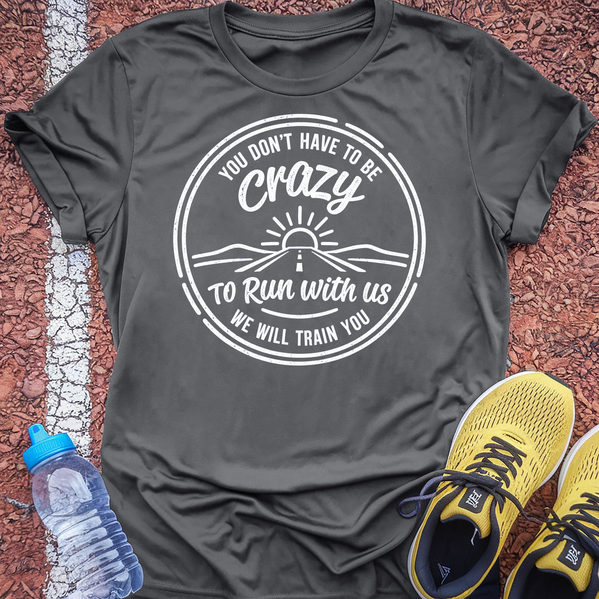 We Will Train You Tech Tee - Grey Concrete