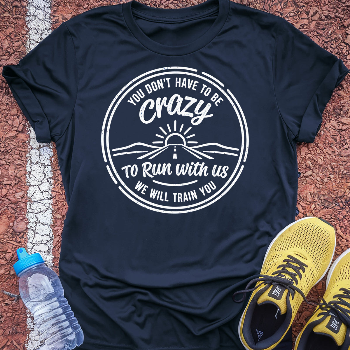 We Will Train You Tech Tee - True Navy