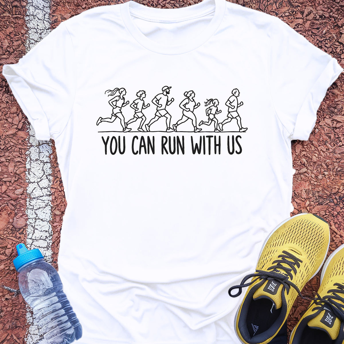 You Can Run With Us Tech Tee - White
