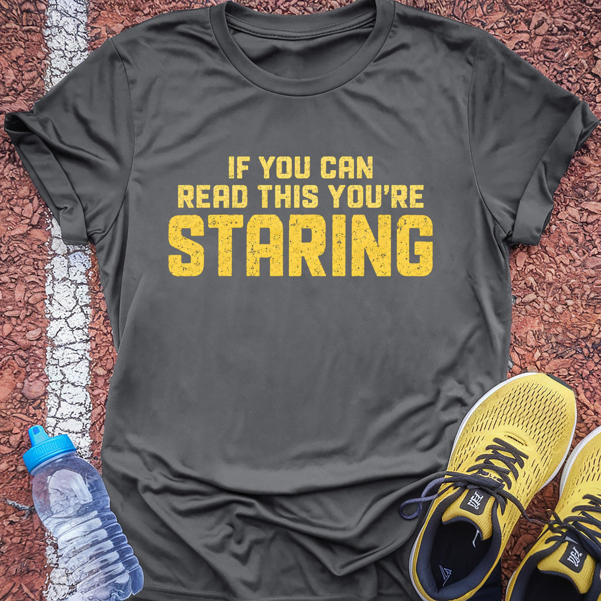 You're Staring Tech Tee - Grey Concrete