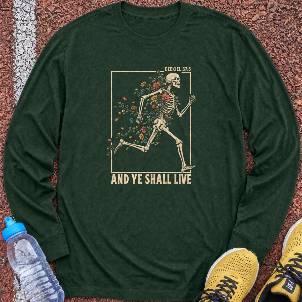 And Ye Shall Live Long Sleeve - Forest Green