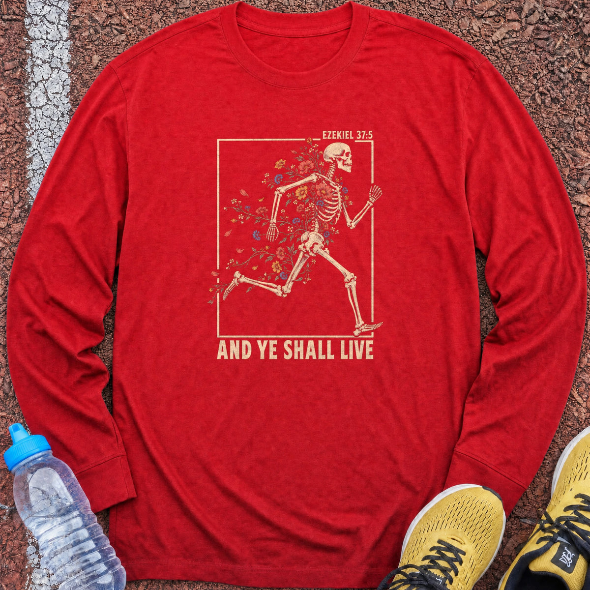 And Ye Shall Live Long Sleeve - Red
