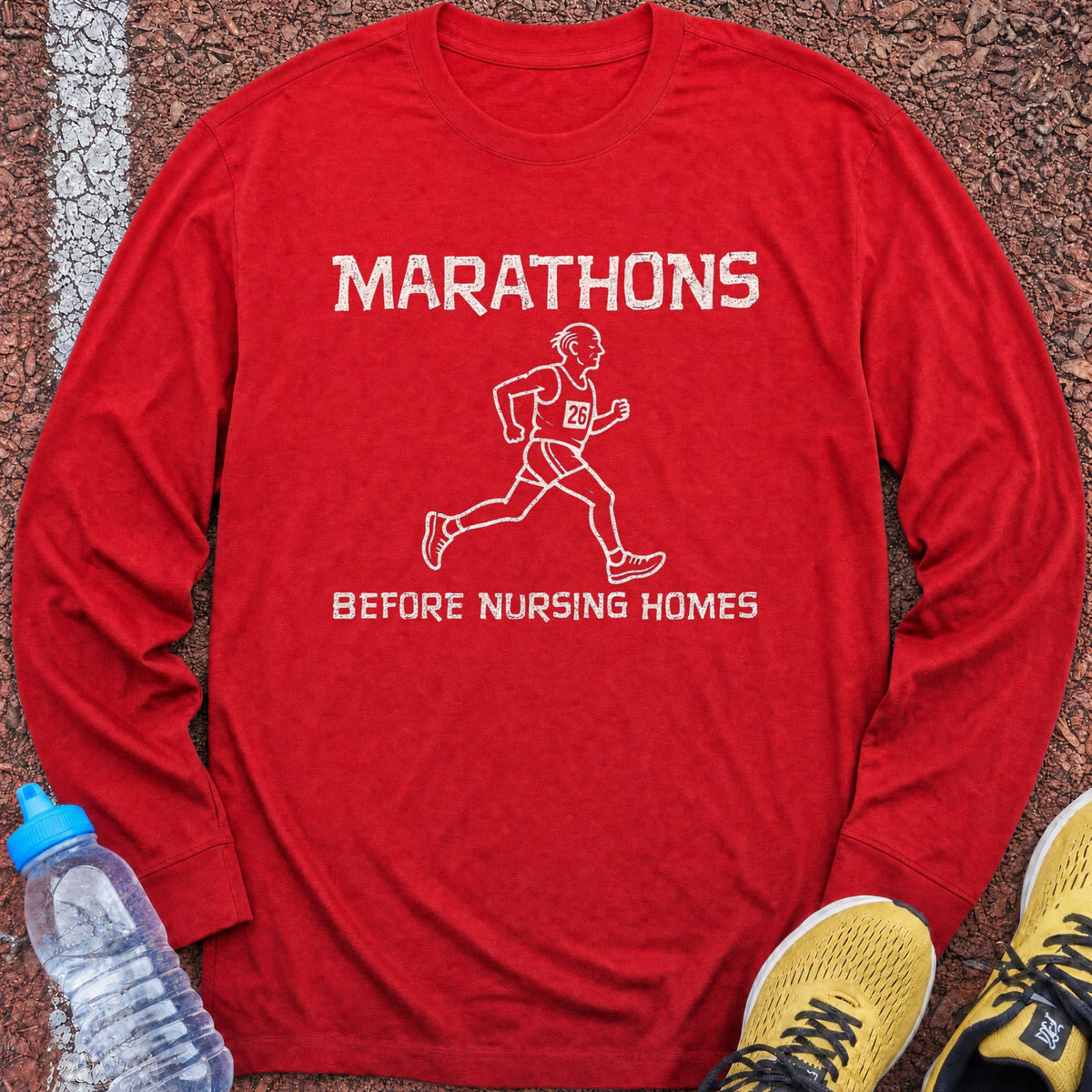 Before Nursing Homes Long Sleeve - Red