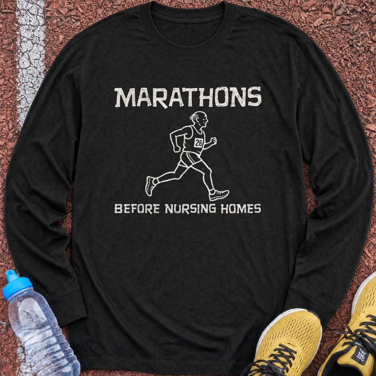 Before Nursing Homes Long Sleeve - Black