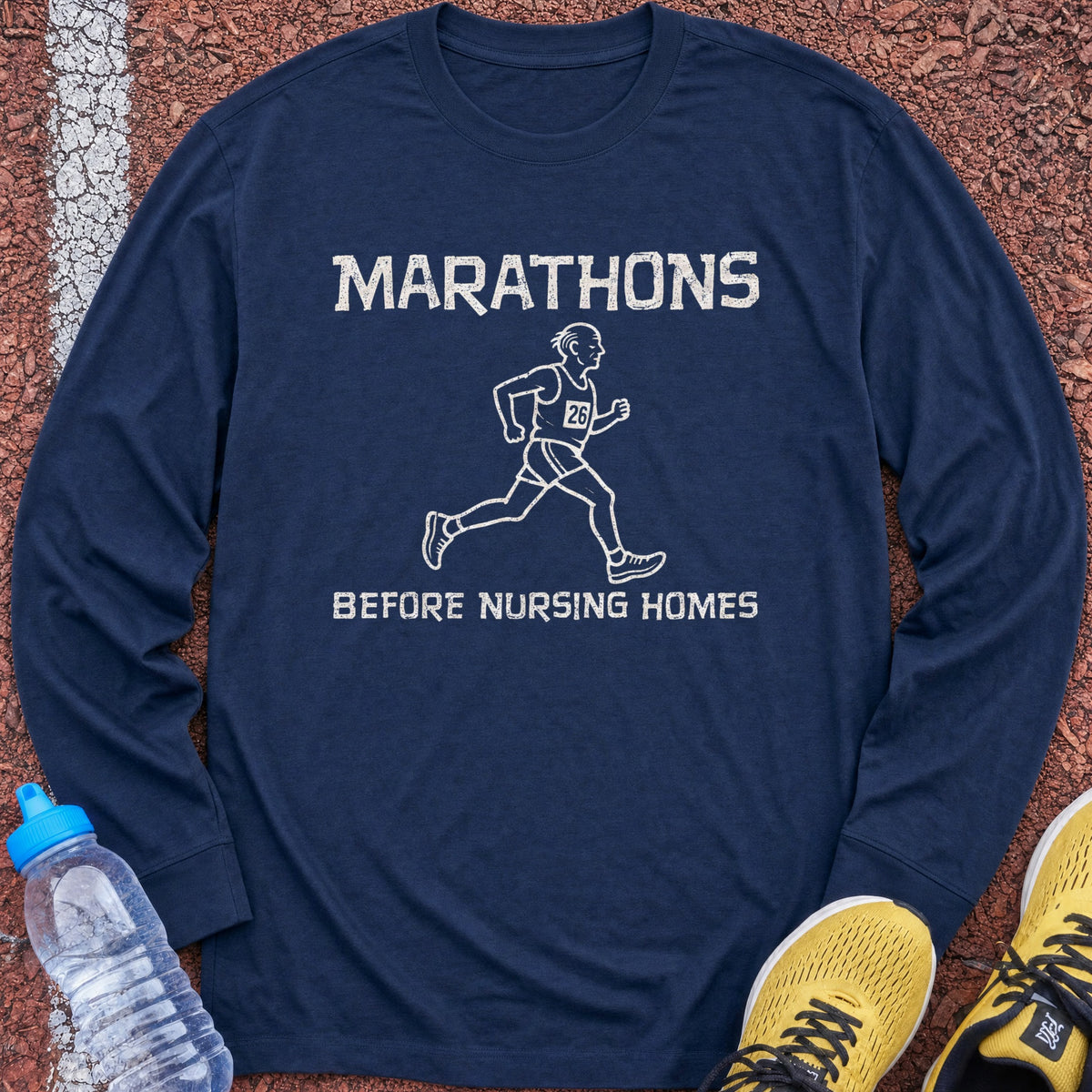Before Nursing Homes Long Sleeve - Navy