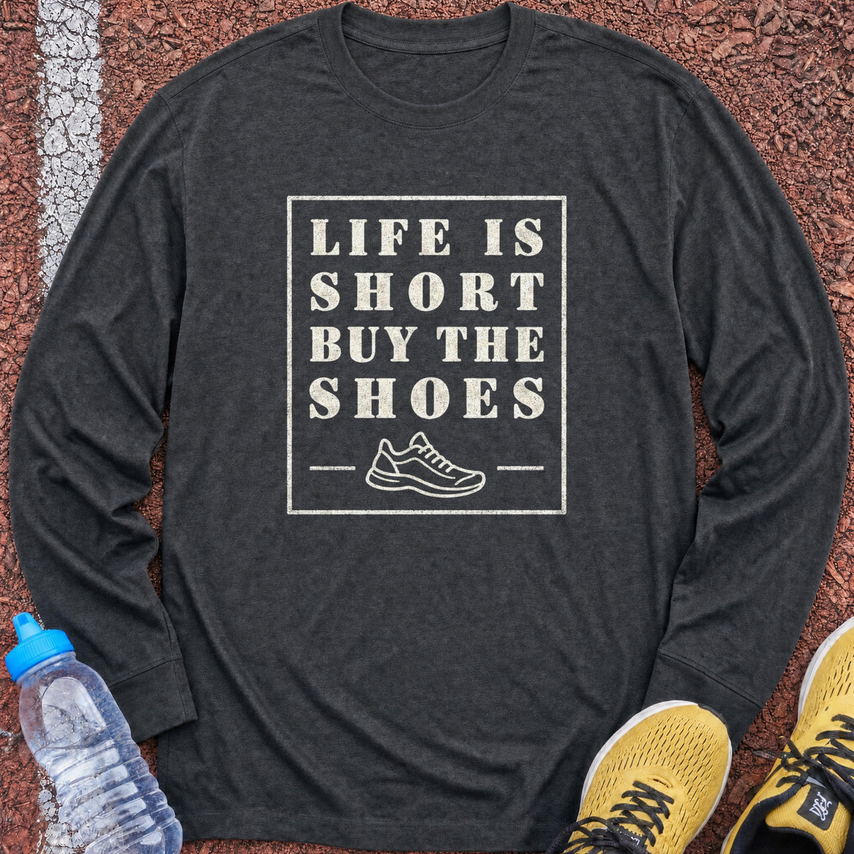 Buy the Shoes Long Sleeve - Dark Heather