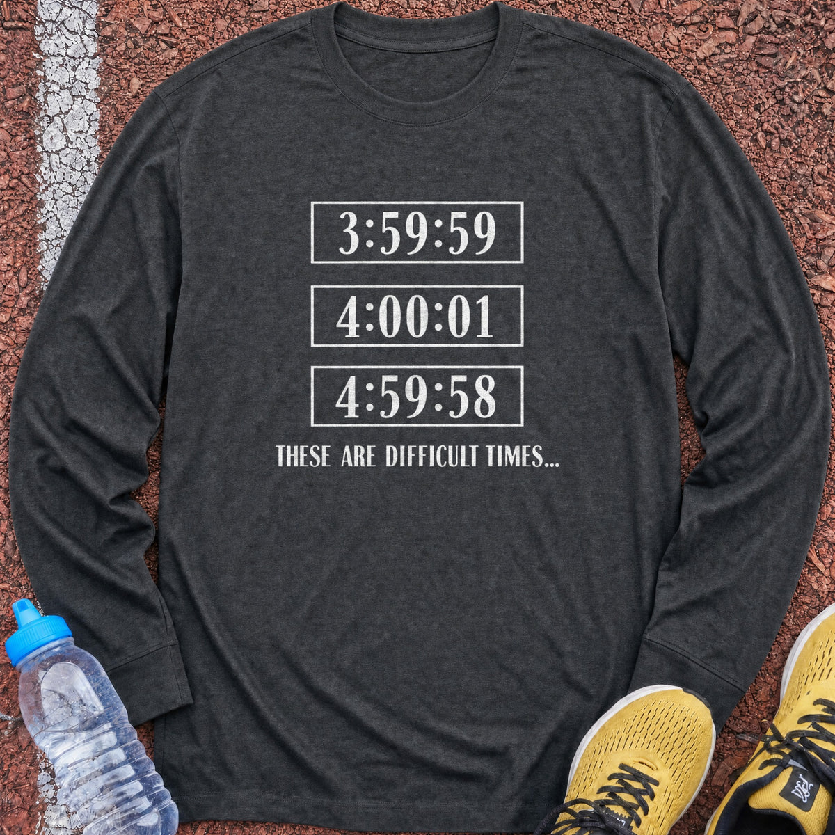 Difficult Times Long Sleeve - Dark Heather