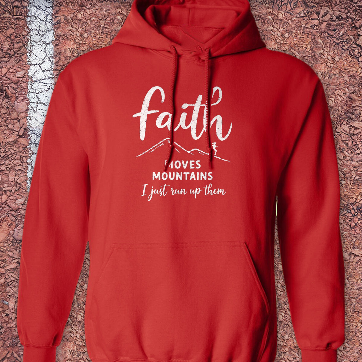 Faith Moves Mountains Hoodie - Red
