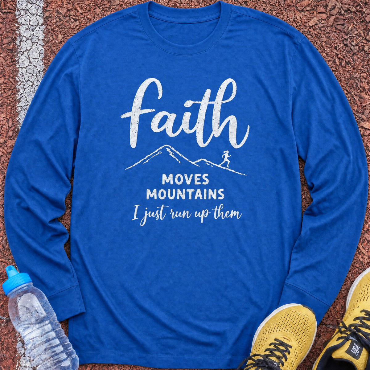 Faith Moves Mountains Long Sleeve - Royal