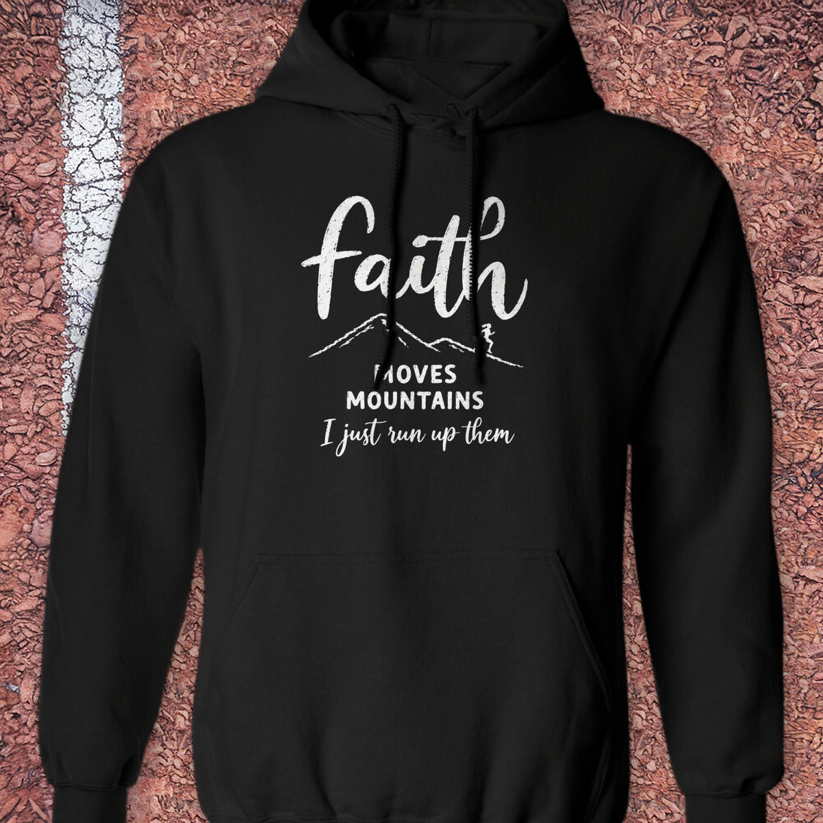 Faith Moves Mountains Hoodie - Black