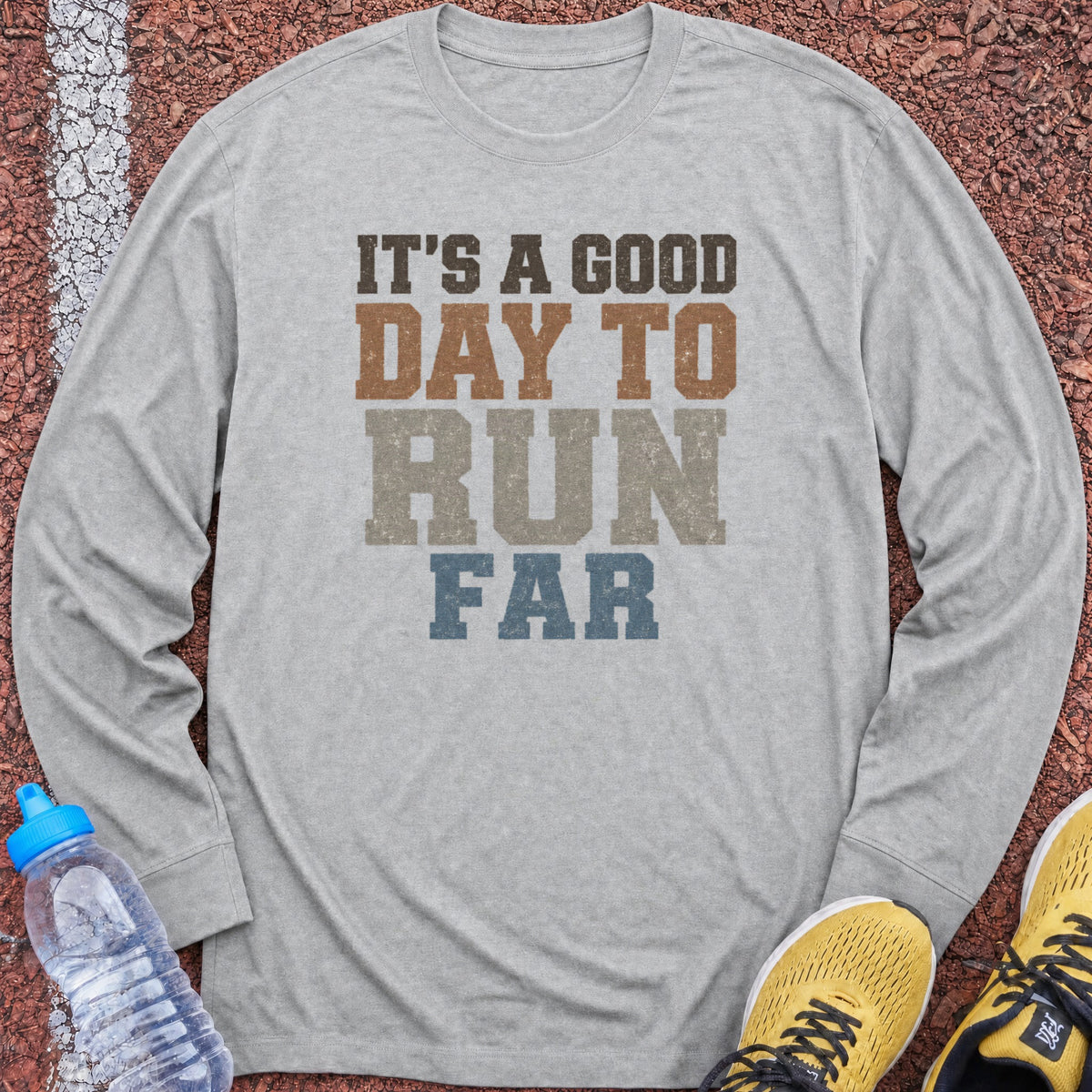 Good Day to Run Far Long Sleeve - Sport Grey