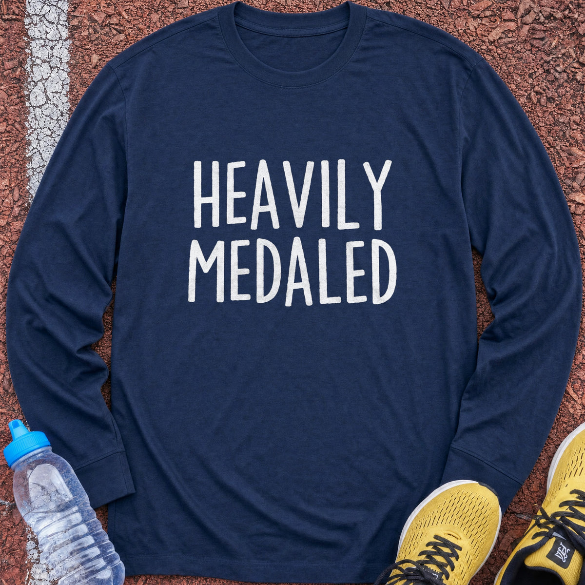Heavily Medaled Long Sleeve - Navy
