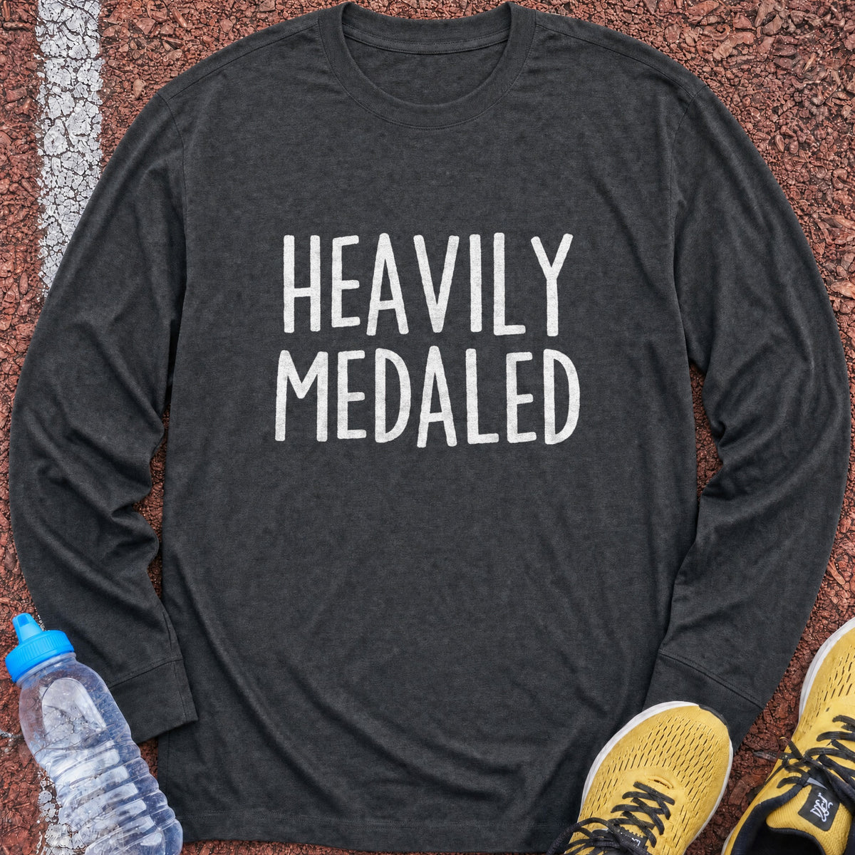 Heavily Medaled Long Sleeve - Dark Heather