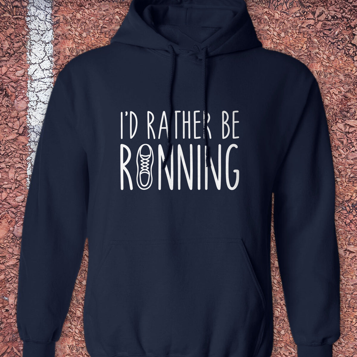 I'd Rather Be Running Hoodie - Navy