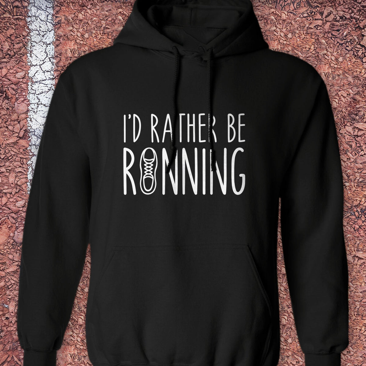 I'd Rather Be Running Hoodie - Black