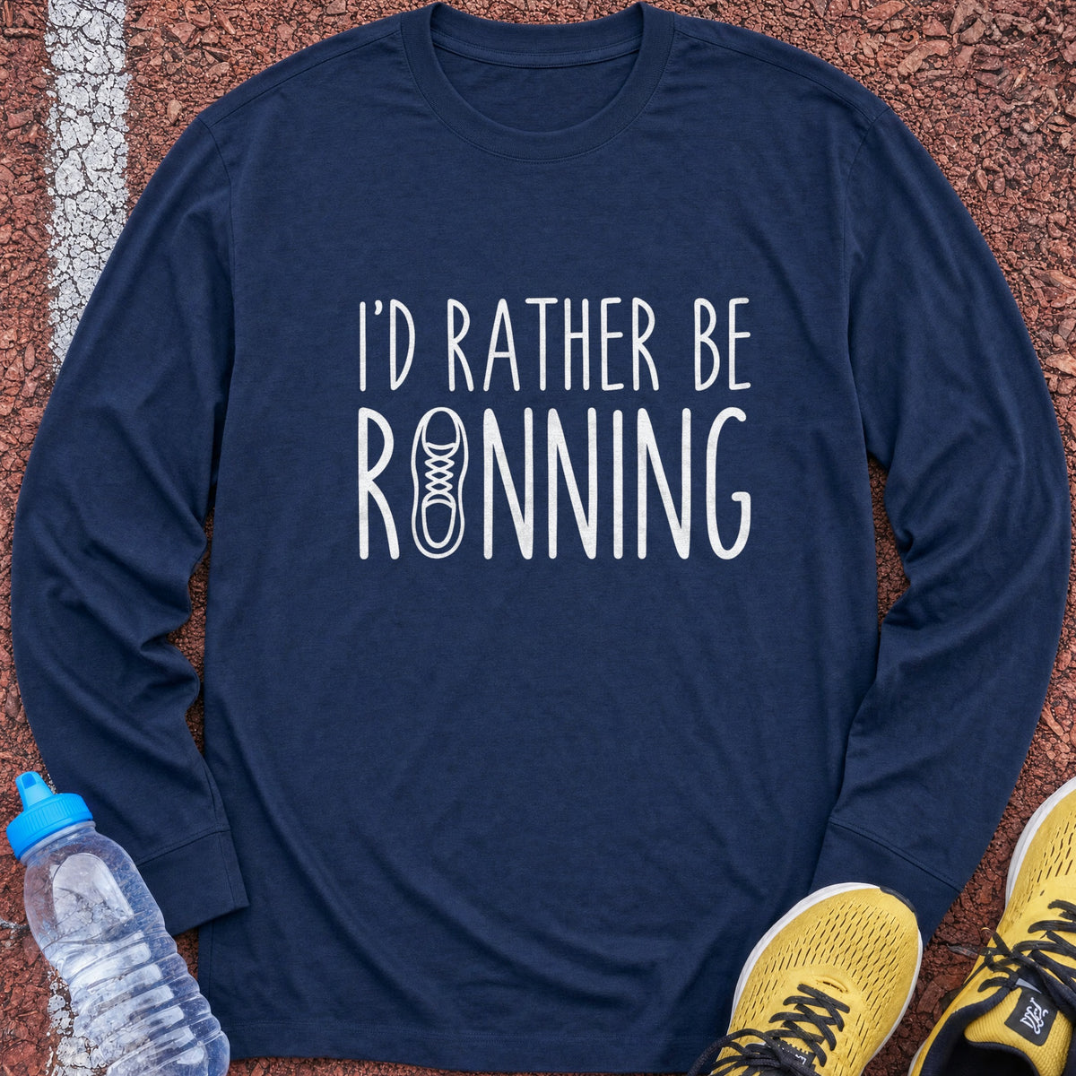 I'd Rather Be Running Long Sleeve - Navy