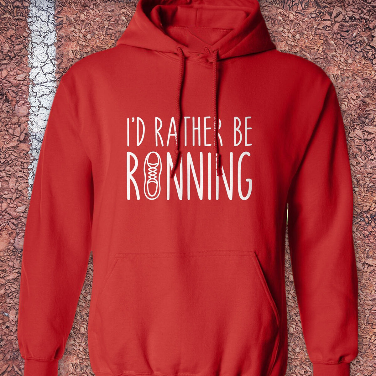 I'd Rather Be Running Hoodie - Red