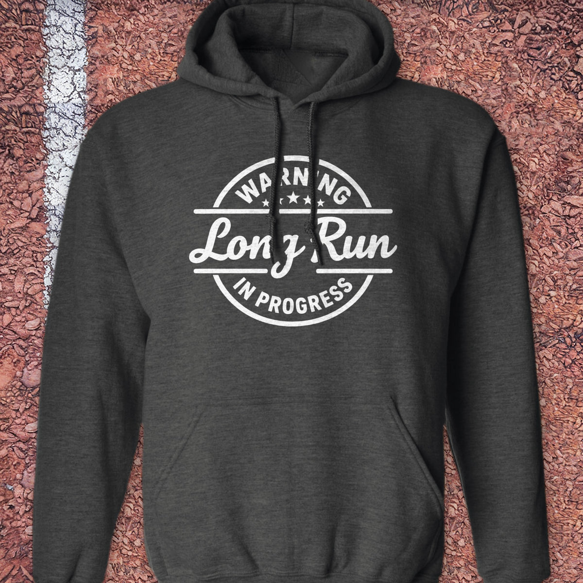 Long Run in Progress Hoodie - Dark Heather