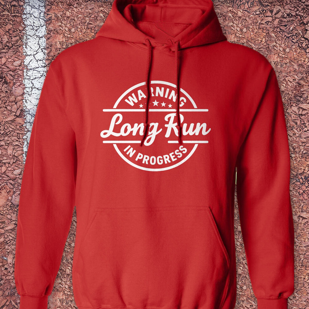 Long Run in Progress Hoodie - Red