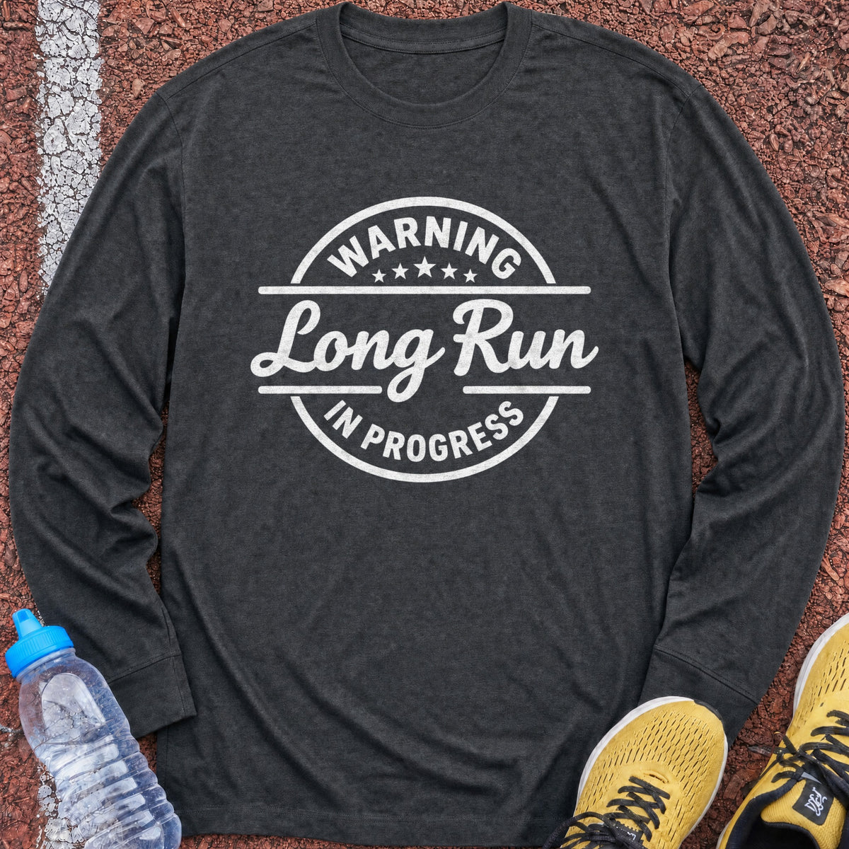 Long Run in Progress Long Sleeve - Dark Heather