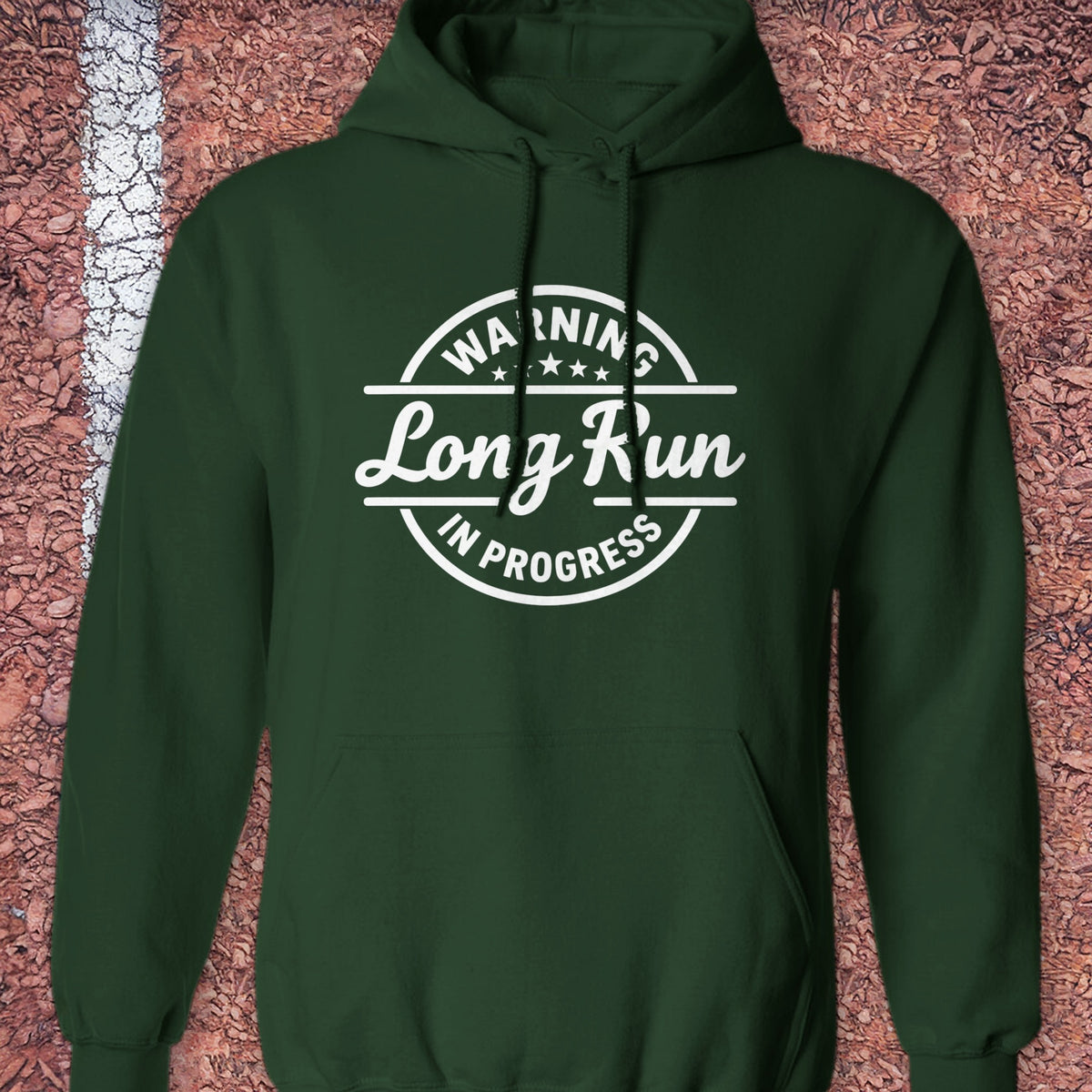 Long Run in Progress Hoodie - Forest Green